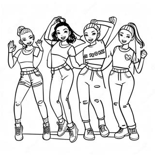 Itzy Members In Fun Poses Coloring Page 62694-50279