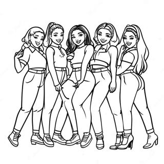 Itzy Members In Fun Poses Coloring Page 62694-50280