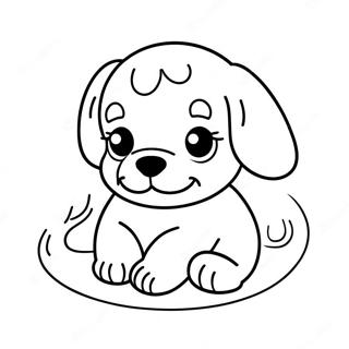 Adorable Baby Puppy Sleeping Coloring Page 62704-50276