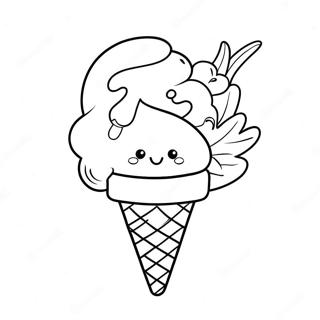 Ice Cream Cone Coloring Page 62713-50285