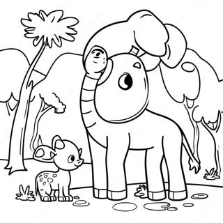 Vibrant African Wildlife Coloring Page 62744-50305