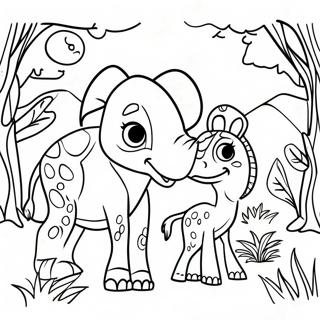 Vibrant African Wildlife Coloring Page 62744-50307