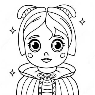 Lydia Deetz In Spooky Outfit Coloring Page 62764-50326