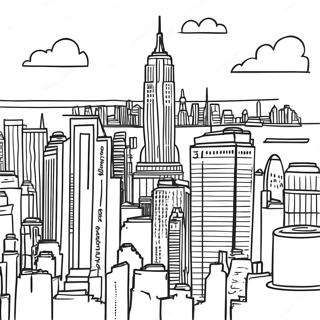 New York Skyline Coloring Page 6276-5118