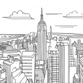 New York Skyline Coloring Page 6276-5119