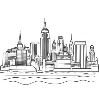 New York Skyline Coloring Page 6276-5120