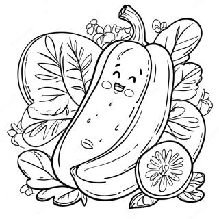 Cucumber Coloring Pages