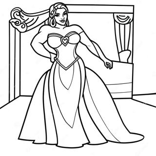 Elegant Grown Up Nala In A Dress Coloring Page 62804-50356