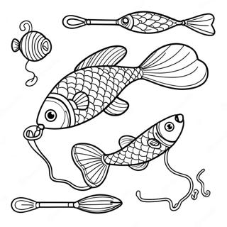 Colorful Fishing Lure Coloring Page 62844-50390