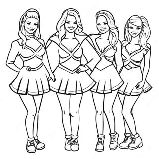 Buccaneers Cheerleaders Coloring Page 62854-50400