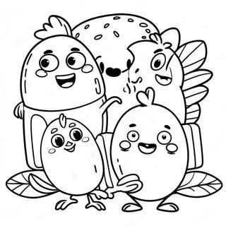 Happy Breadwinners Family Coloring Page 62874-50413