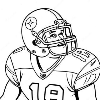 Steelers Player In Action Coloring Page 6287-5126