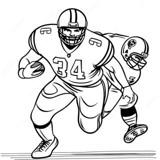 Steelers Player In Action Coloring Page 6287-5128