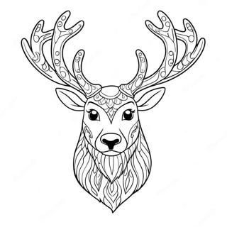 Reindeer Head Coloring Page 62903-50426