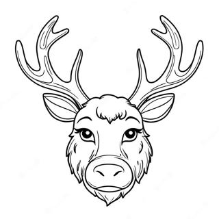 Reindeer Head Coloring Page 62903-50428