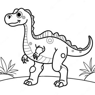 Robot Dinosaur Coloring Page 62913-50429