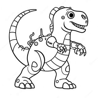 Robot Dinosaur Coloring Page 62913-50430