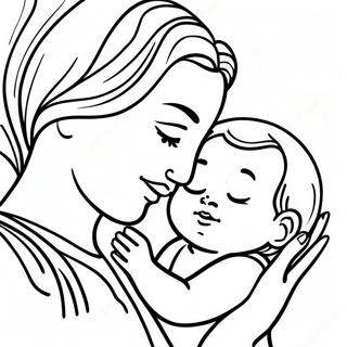 Nurturing Mother With Baby Coloring Page 62924-50442