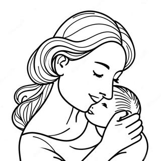 Nurturing Mother With Baby Coloring Page 62924-50444