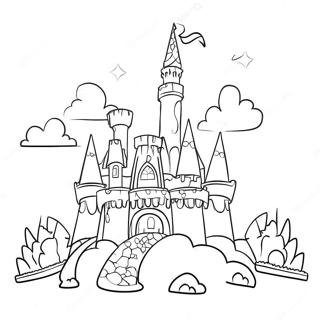 Unicorn Castle Coloring Pages