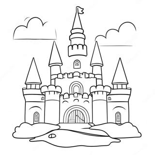 Unicorn Castle Coloring Page 62943-50454