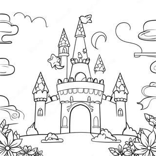 Unicorn Castle Coloring Page 62943-50456