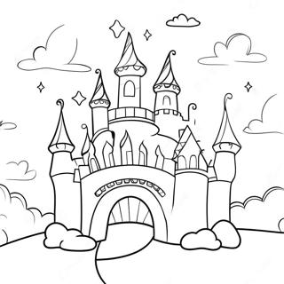 Magical Unicorn Castle Coloring Page 62944-50457