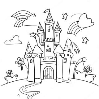 Magical Unicorn Castle Coloring Page 62944-50458