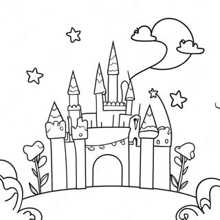 Magical Unicorn Castle Coloring Page 62944-50459