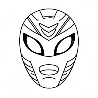 Mighty Morphin Power Ranger Mask Coloring Page 62954-50471