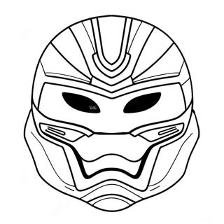 Mighty Morphin Power Ranger Mask Coloring Page 62954-50472