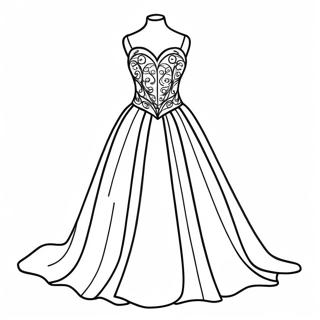 Prom Dress Coloring Page 62963-50467