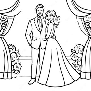 Elegant Prom Couple Coloring Page 62964-50478