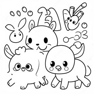 Easy Word Coloring Page With Fun Animals 6296-5134