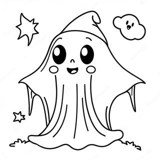 Cute Halloween Ghost Coloring Page 62984-50489