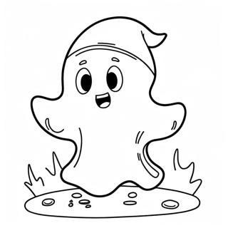 Cute Halloween Ghost Coloring Page 62984-50490