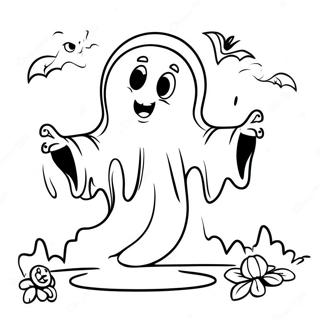 Cute Halloween Ghost Coloring Page 62984-50491