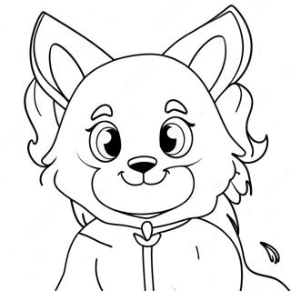 Anime Furry Character Coloring Page 62993-50496