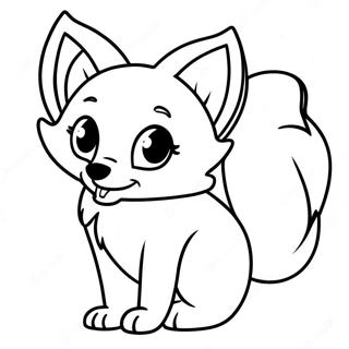 Cute Anime Furry Fox Coloring Page 62994-50497