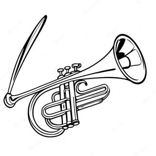 Shiny Trumpet In Concert Coloring Page 63004-50503