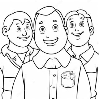 Funny Talking Ben With Friends Coloring Page 63014-50513