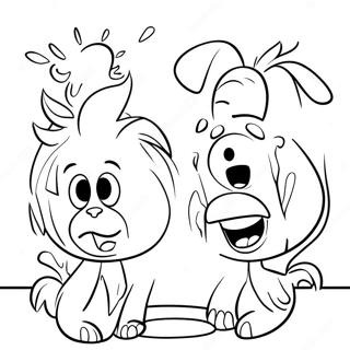 Funny Talking Ben With Friends Coloring Page 63014-50514