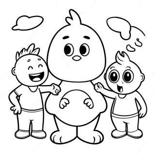 Funny Talking Ben With Friends Coloring Page 63014-50515