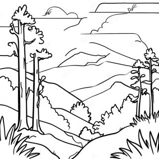 Majestic Great Smoky Mountains Coloring Page 63034-50530