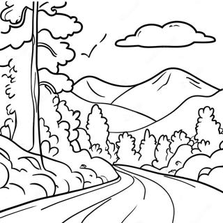 Majestic Great Smoky Mountains Coloring Page 63034-50531