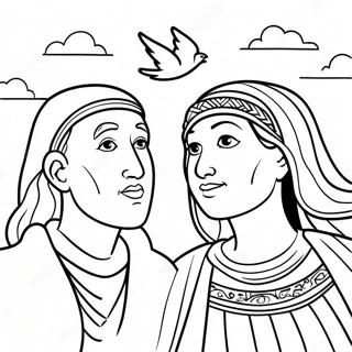 Aquila And Priscilla In Biblical Scene Coloring Page 63074-50562