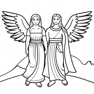 Aquila And Priscilla In Biblical Scene Coloring Page 63074-50563