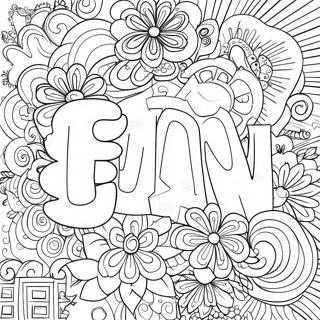 Fun Word Coloring Page 6307-5148