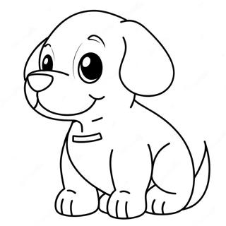 Cute Dug Puppy Coloring Page 63094-50580