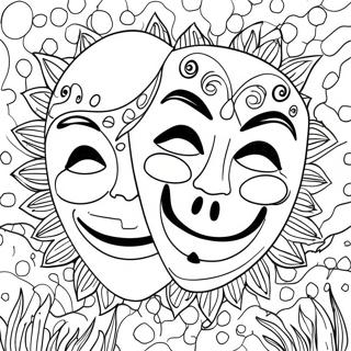 Laugh Now Cry Later Mask Coloring Page 63123-50598